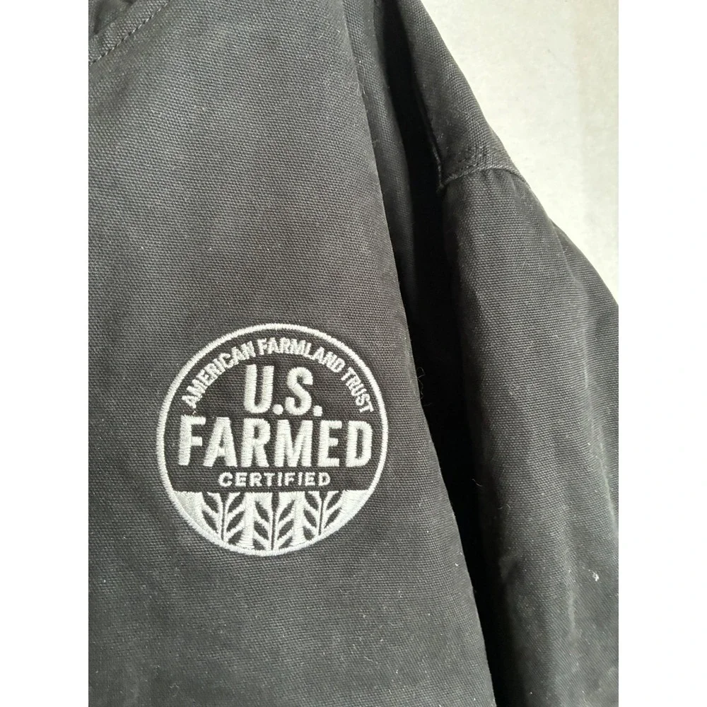 Dri Duck Mens 2XL Black Canvas Hooded Work Jacket US Farmed Anheuser-Busch Logo